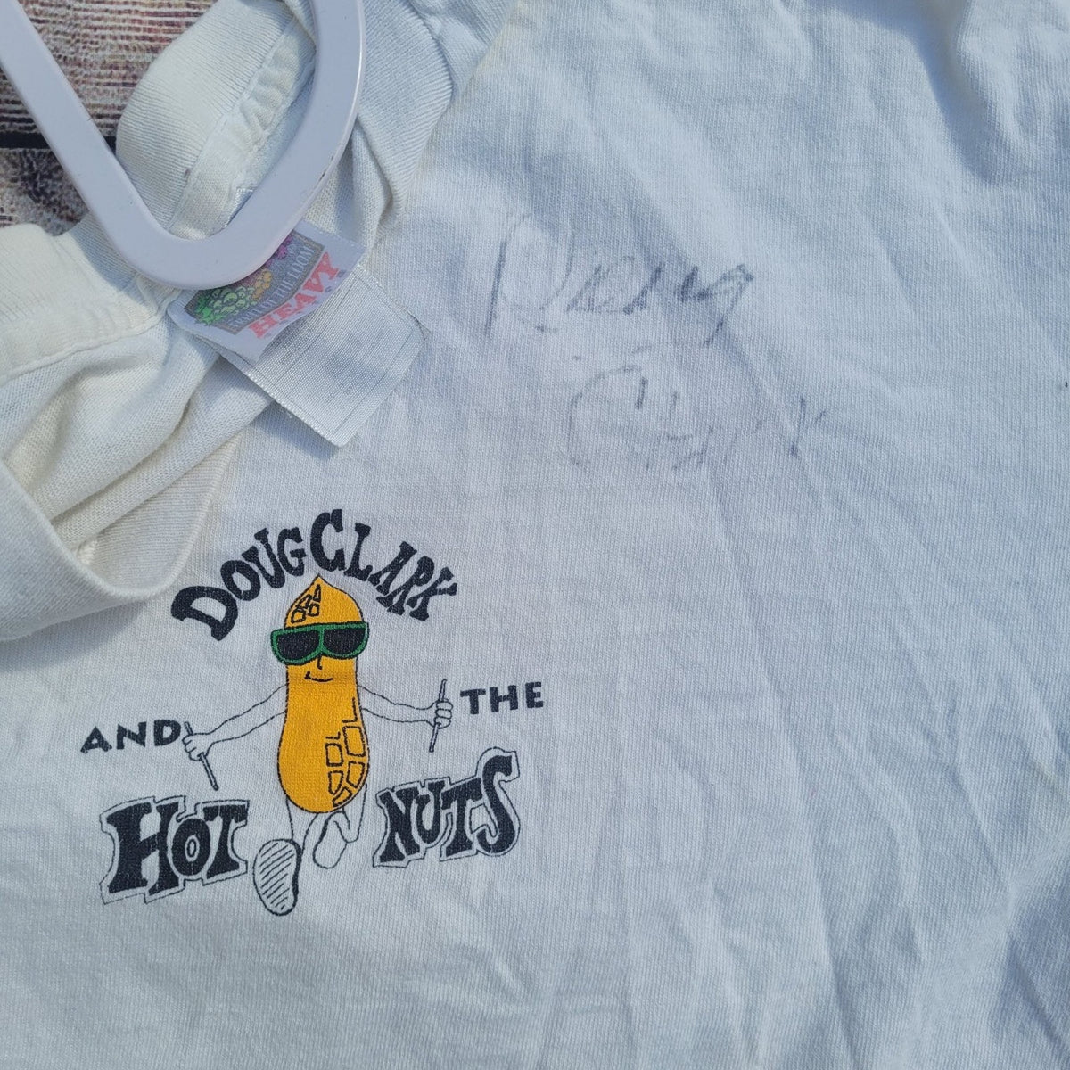 Vintage Doug Clark and the Hot Nuts band tee signed