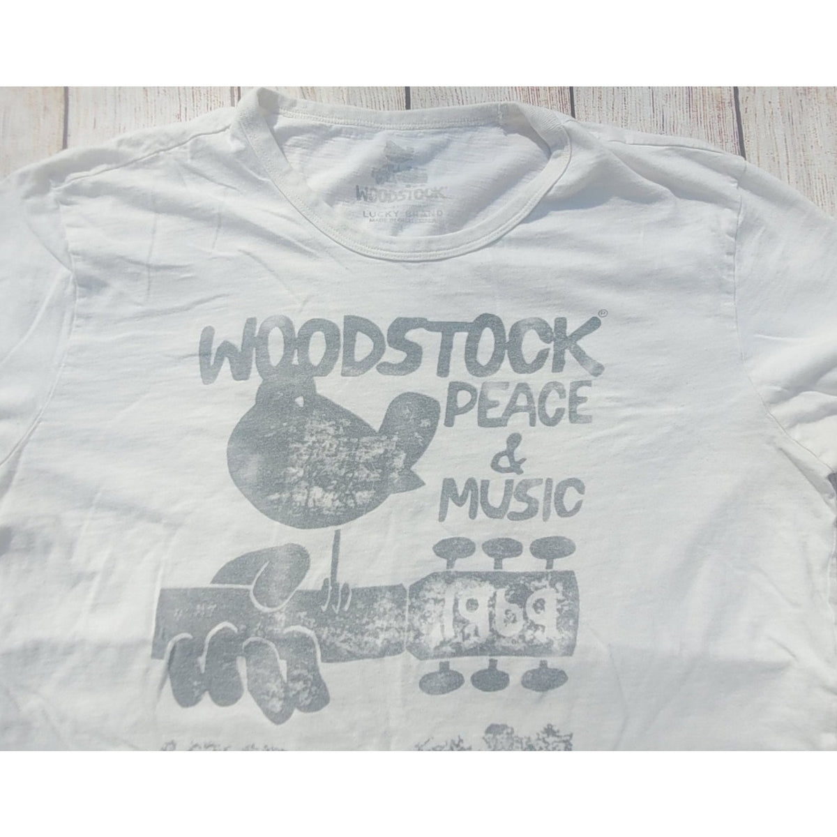 Vtg Lucky Brand Woodstock tee