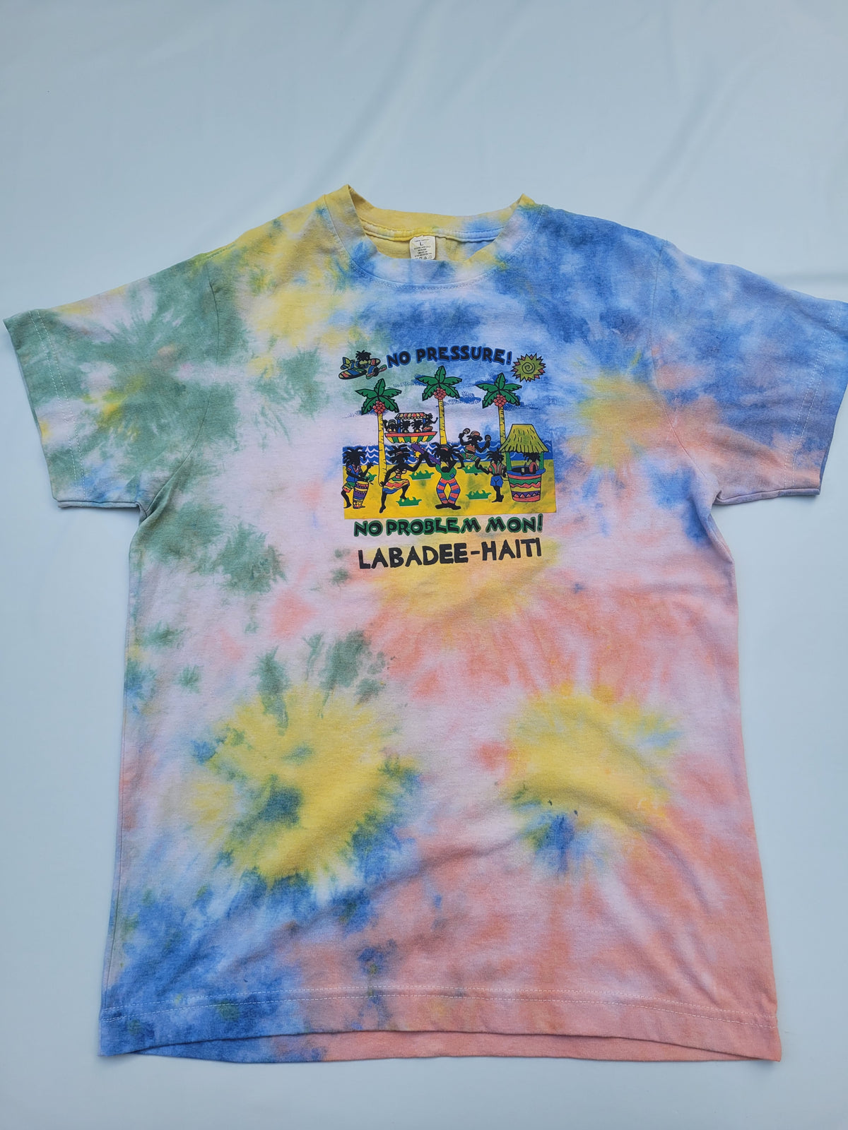 No Problem Haiti custom Tie Dye  Tee