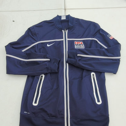 Nike Dream Team USA Basketball National Team Jacket Mens Large Dri-Fit Blue