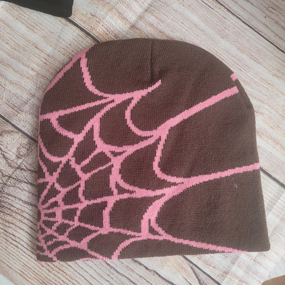 Spider Web  Y2k graphic Knit Beanie