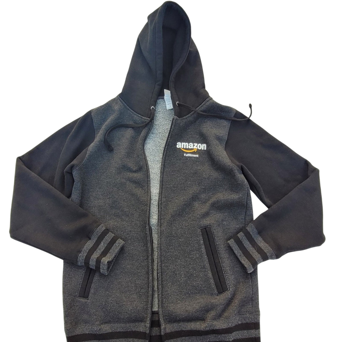 Amazon Fulfillment Employee Full zip Hoodie Smile logo