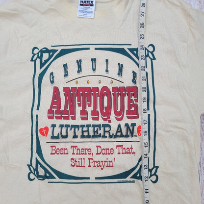 Vintage Genuine Antique Lutheran Person tee shirt