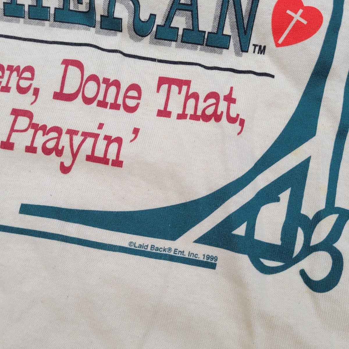 Vintage Genuine Antique Lutheran Person tee shirt