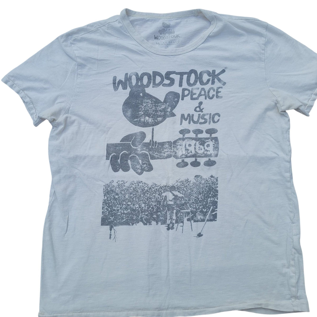Vtg Lucky Brand Woodstock tee