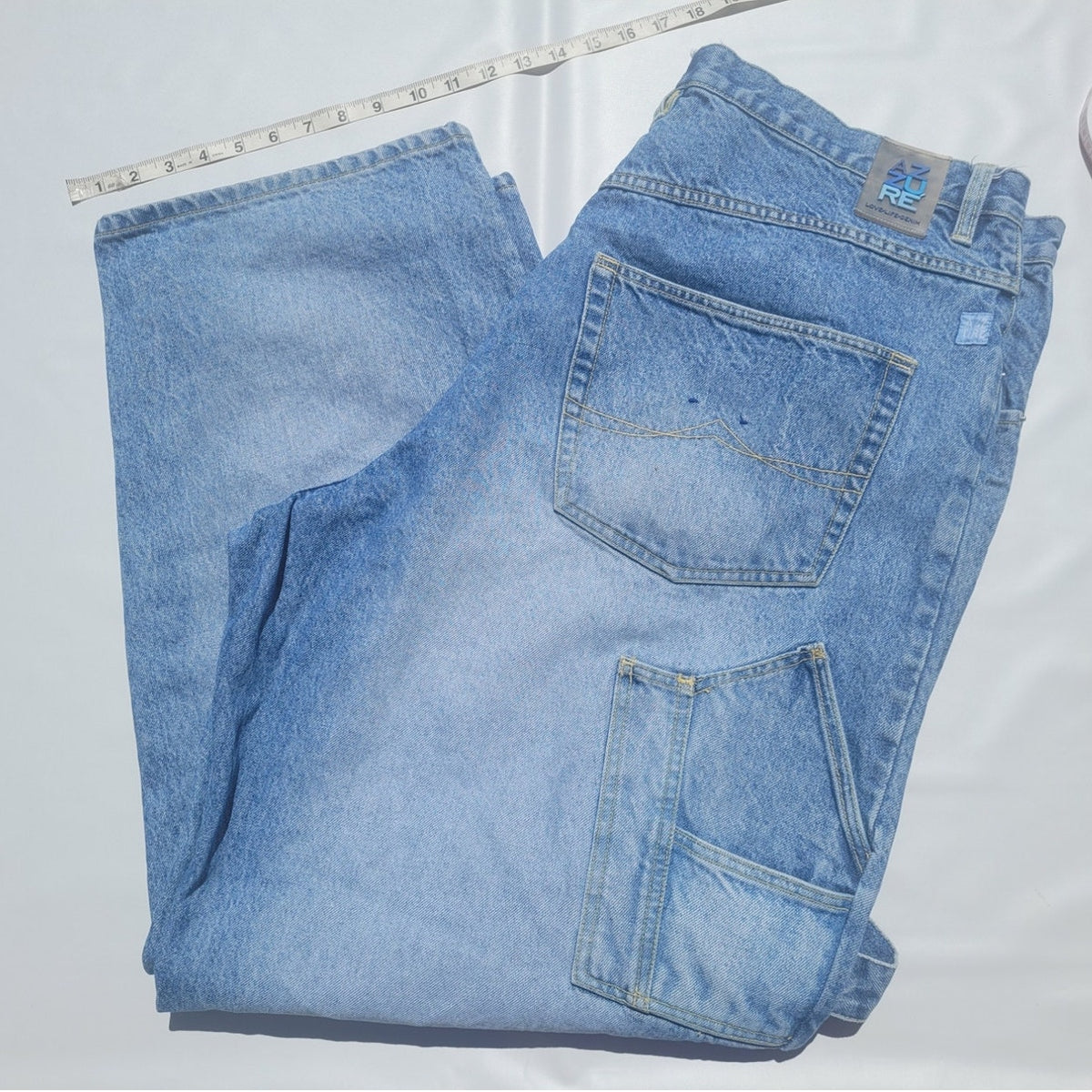 Vintage Baggy Wide Leg Carpenter Jeans by Azzure
