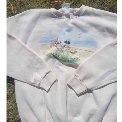 Vintage Mickey Minnie Beach Disney Store crewneck Sweatshirt