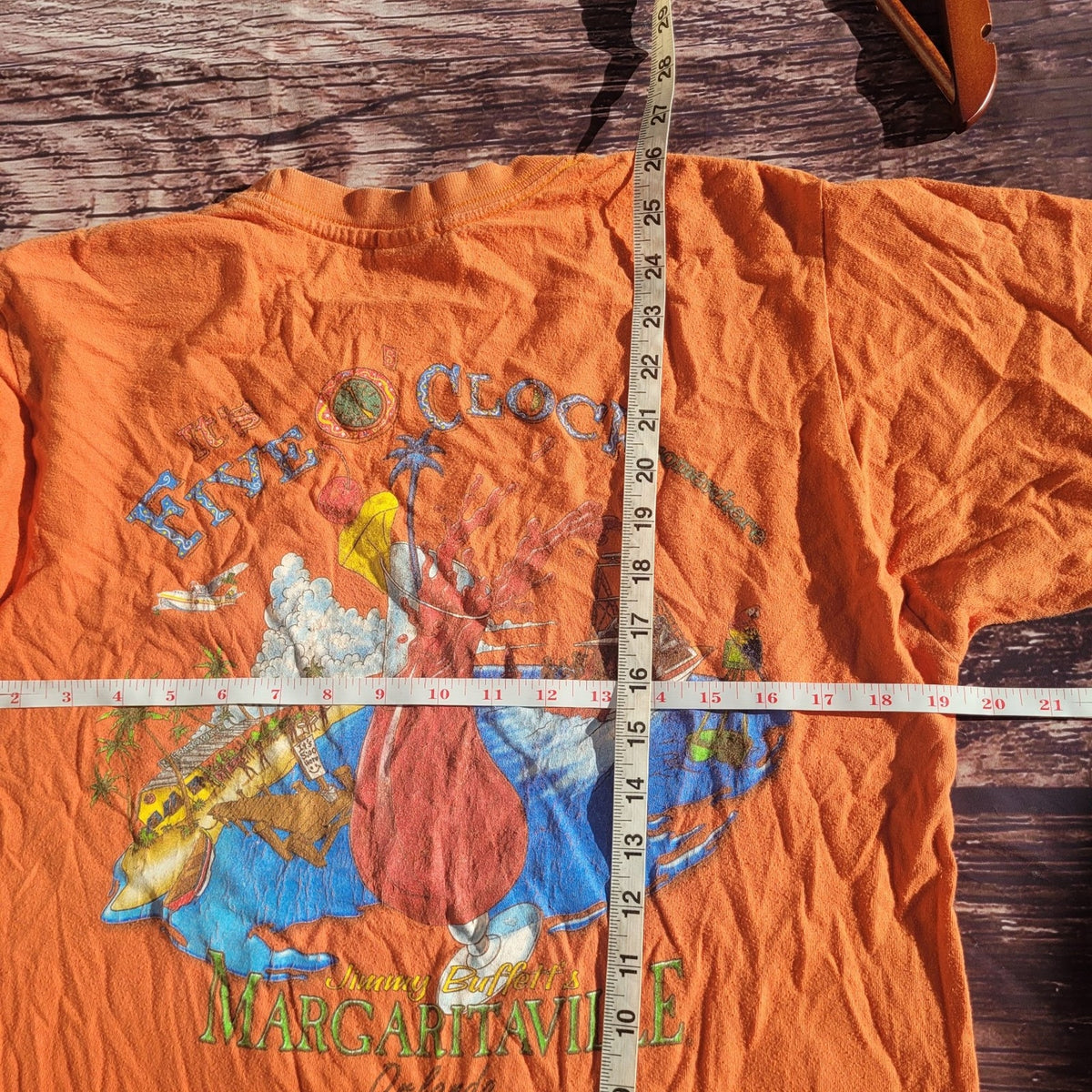 Vtg Y2k Jimmy Buffet Margaritaville tee shirt 5 o'clock somewhere