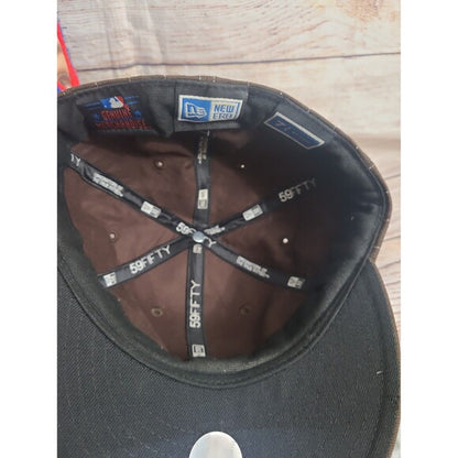 Vintage New Era New York Yankees Wool AOP  Patches Fitted Hat 7 1/4