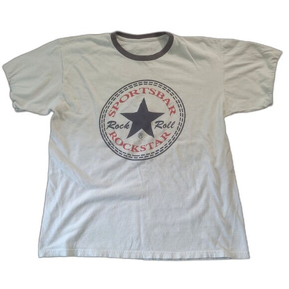 Vintage Sportsbar Rockstar Rock and Roll Ringer tee single stitch