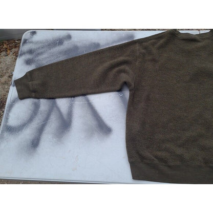 Vtg Harley Davidson Henley  Sweatshirt Olive Green