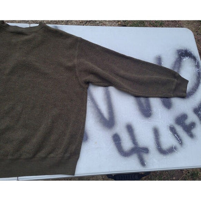 Vtg Harley Davidson Henley  Sweatshirt Olive Green