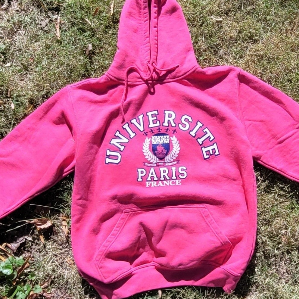 Vintage University of Paris France Hoodie Sweatshirt