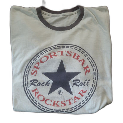 Vintage Sportsbar Rockstar Rock and Roll Ringer tee single stitch