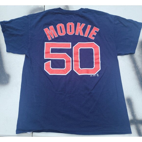 Boston Red Sox Majestic MLB  Tee #50 Mookie Betts