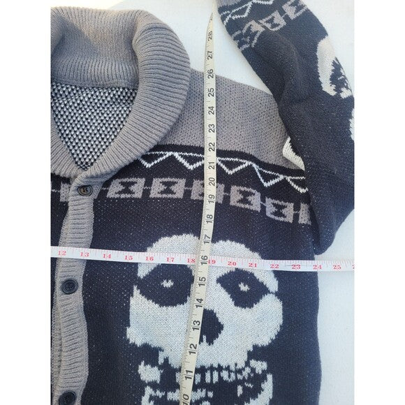 Misfits Cardigan Sweater Button up Acrylic Knit
