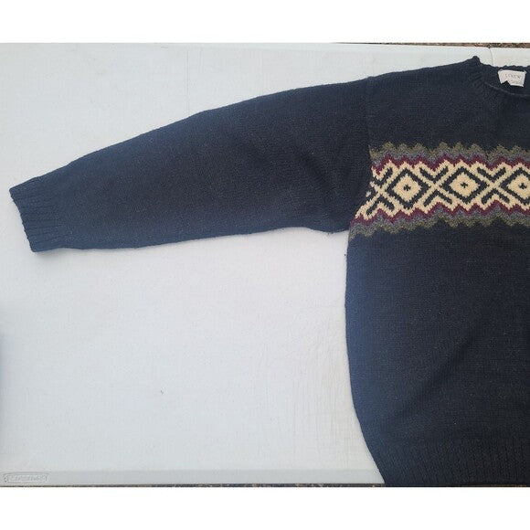 Vtg J Crew Handknit Wool Sweater