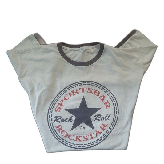Vintage Sportsbar Rockstar Rock and Roll Ringer tee single stitch