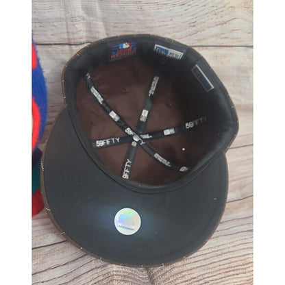 Vintage New Era New York Yankees Wool AOP  Patches Fitted Hat 7 1/4
