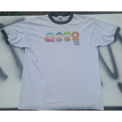 Vtg Southpark Comedy Central ringer tee shirt y2k cartoon Kenny Cartman