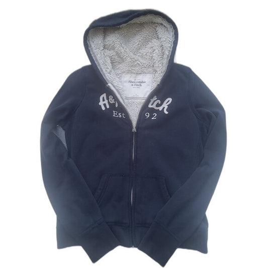 Vtg Abercrombie and Fitch Fur zip Hoodie