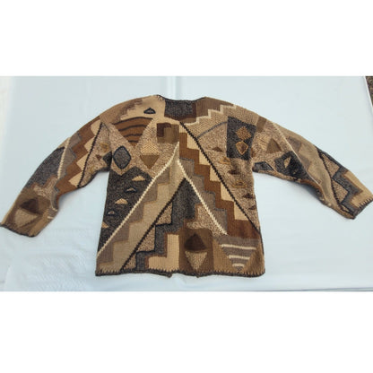 Vtg Alpaca Wool  Hand Knit Cardigan by Caamano Limited Edition