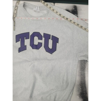 Vintage Champion Reverse Weave TCU Crewneck Sweatshirt