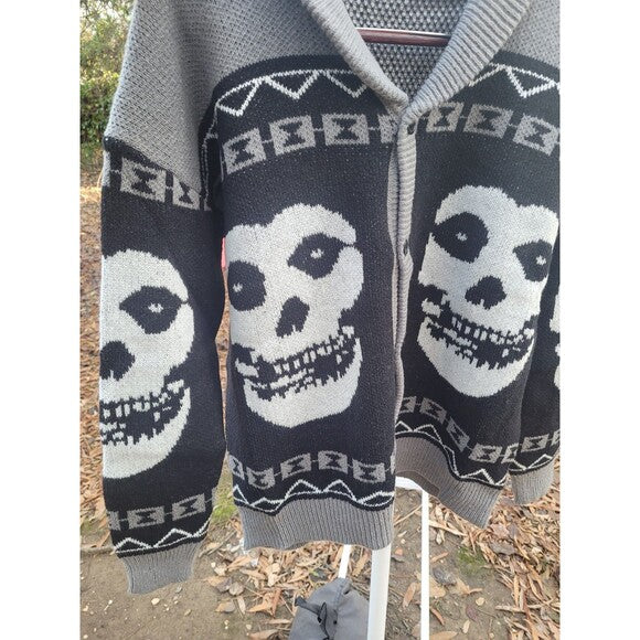 Misfits Cardigan Sweater Button up Acrylic Knit