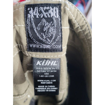 Kuhl Pants Nylon Olive Green 34 x 30