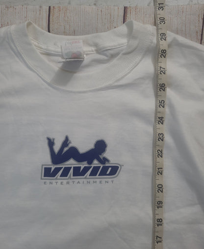 Vtg Vivid Entertainment P0rn Star Casting Director tee shirt y2k