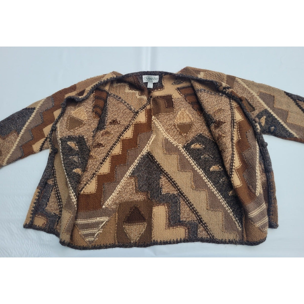 Vtg Alpaca Wool  Hand Knit Cardigan by Caamano Limited Edition