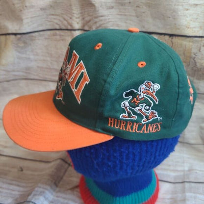 Vtg Miami Hurricanes 90s snapback hat