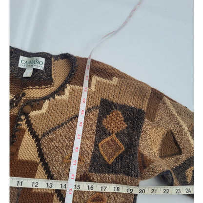 Vtg Alpaca Wool  Hand Knit Cardigan by Caamano Limited Edition
