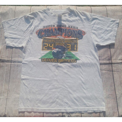 Vintage Denver Broncos Superbowl XXXII Logo 7 tee shirt