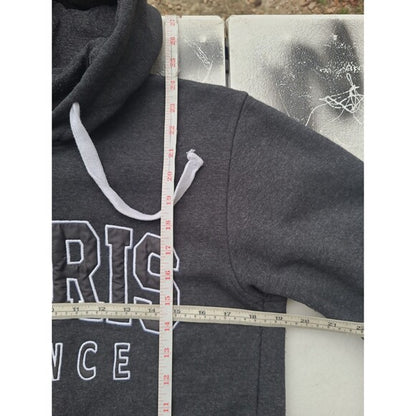 Vtg Y2k Paris France Zip Hoodie Sweatshirt Travel