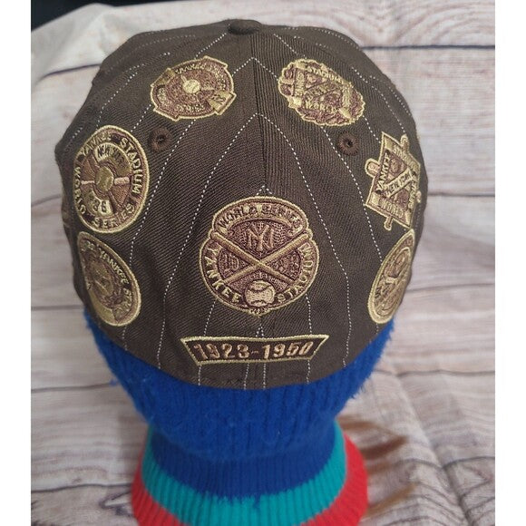 Vintage New Era New York Yankees Wool AOP  Patches Fitted Hat 7 1/4