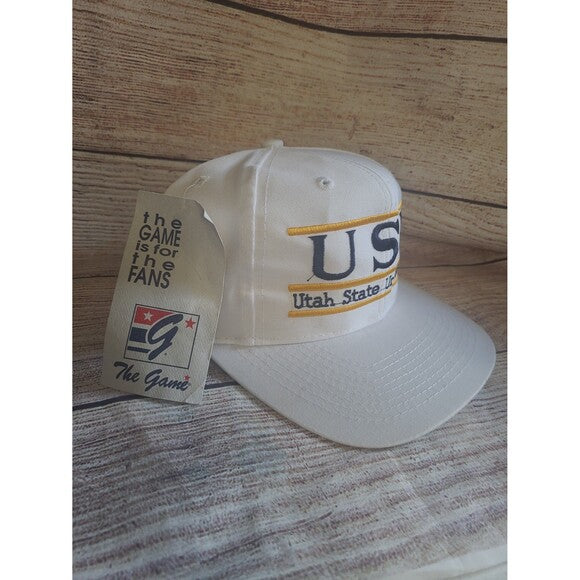 Vintage Game Utah State University Hat Split bar snapback