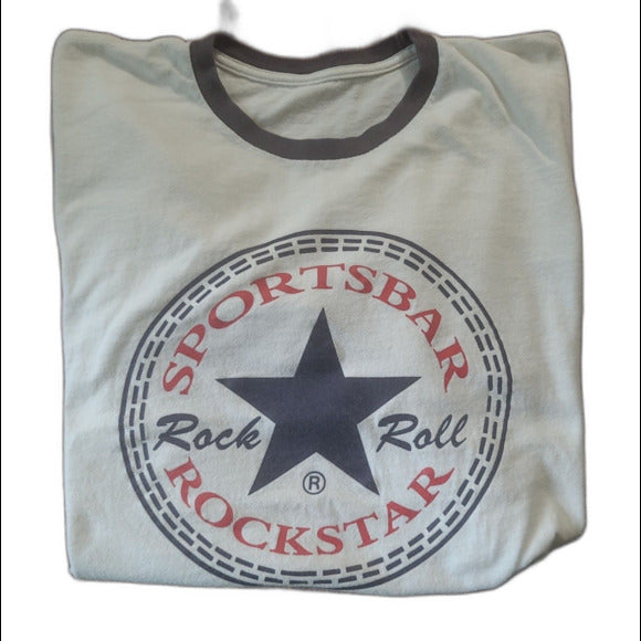 Vintage Sportsbar Rockstar Rock and Roll Ringer tee single stitch