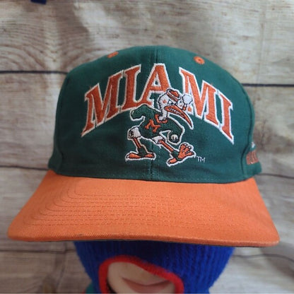 Vtg Miami Hurricanes 90s snapback hat