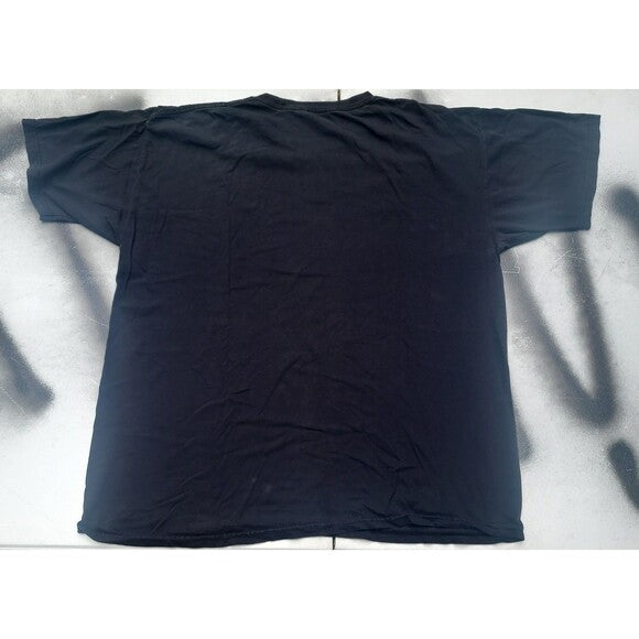 Black blank back view of Vintage Batman Dark Knight Shirt Heath Ledger from RetroVintage Thrift