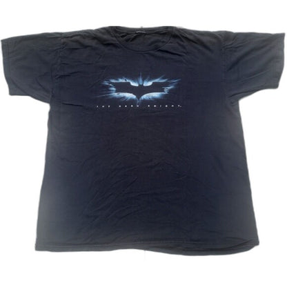 Vintage Batman Dark Knight Shirt Heath Ledger black graphic tee with bat symbol from RetroVintage Thrift