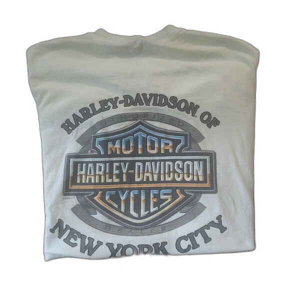 Vintage Harley Davidson NYC shirt New York with classic Harley Davidson logo in gray color